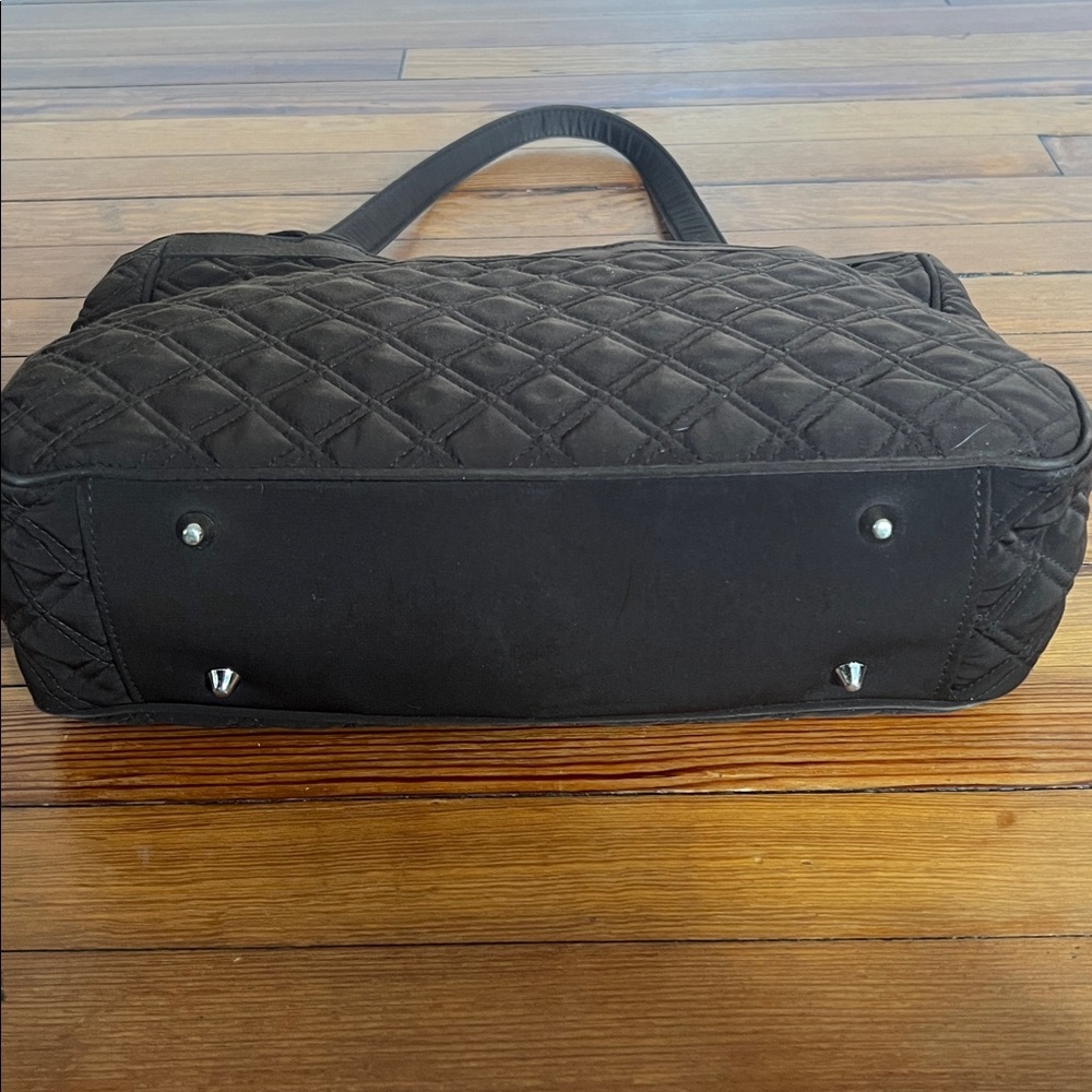 Vera Bradley Lightweight Chocolate Brown Quilted Microfiber Work/Travel Tote - Picture 5 of 9
